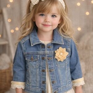 Upcycled Goat Embroidered Denim Jacket, Handmade Sustainable Fashion Coat